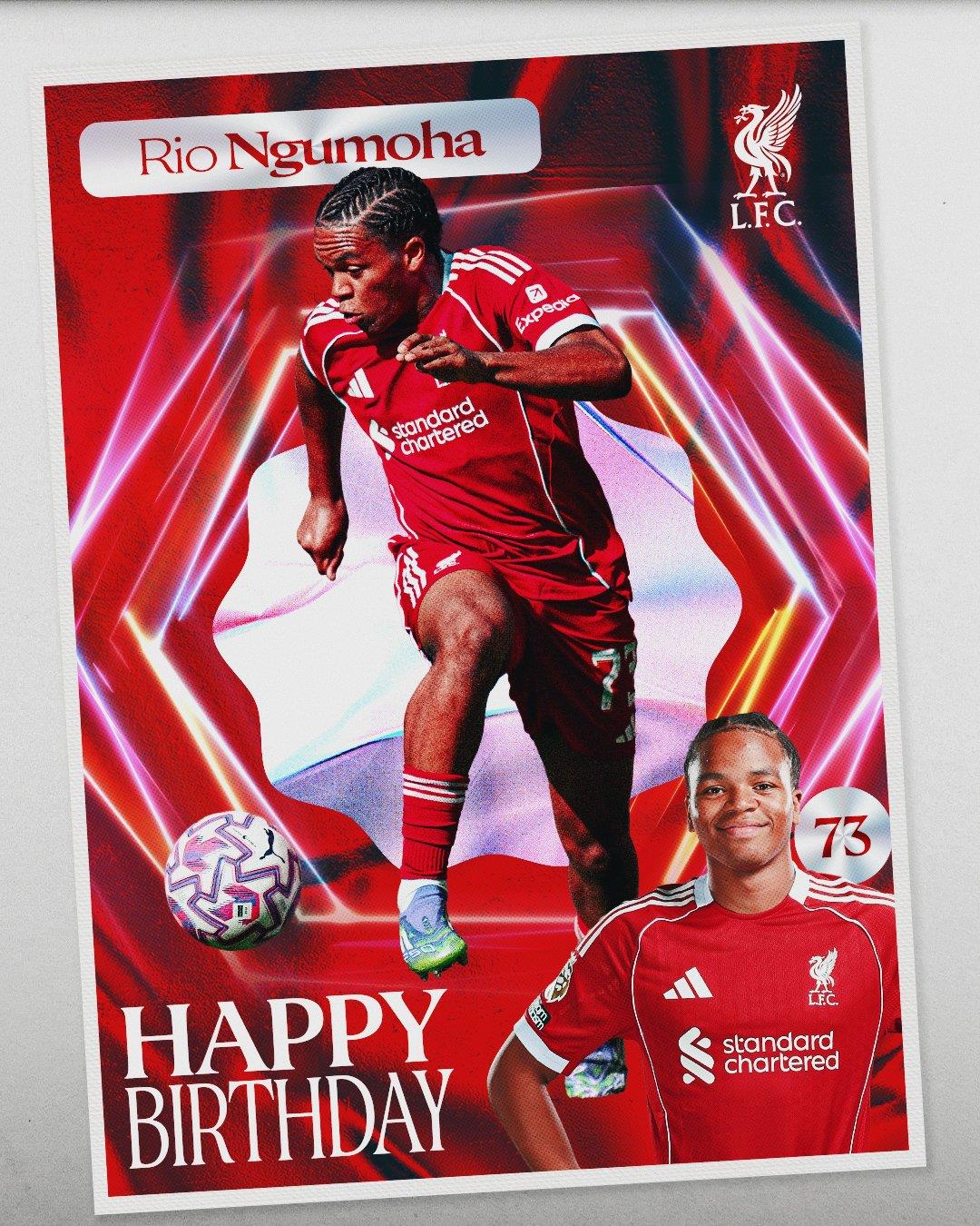 Em trai của Liverpool! Poster chính thức của Liverpool chúc mừng sinh nhật lần thứ 17 của Ngumoha